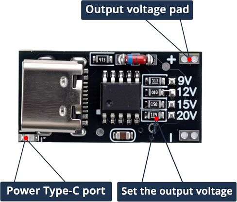 5 Pieces of PD/QC/AFC Decoy Board Fast Charging USB C Boost Module, PD3.0 2.0 PPS/QC4+ FCP AFC Type-C Trigger Polling Detector Power Module in Saudi Arabia