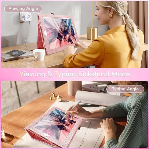 حافظة لجهاز iPad الجيل الثاني / الثالث / الرابع (الطراز القديم)، حافظة جلدية لامعة لامعة نحيفة من جلد البولي يوريثان، حامل قلم رصاص مدمج، حافظة واقية للنوم/الاستيقاظ التلقائي لجهاز iPad 2 3 4 (إصدار 2012/2011)، ذهبي وردي in Saudi Arabia