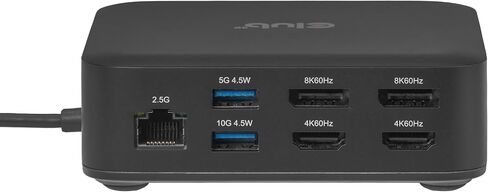 محطة إرساء USB C Displaylink رباعية الشاشة - قاعدة كمبيوتر محمول 12 في 1 4K 60 هرتز HDMI DisplayPort 8K 60 هرتز، شحن PD 100 واط، 2.5 جيجا إيثرنت، محور USB لجهاز MacBook Pro Windows - CSV-2542 in Kuwait