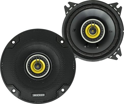 مكبر صوت للسيارة KICKER CS Series CSC4 مقاس 4 بوصات مع مكبرات صوت، أصفر (عبوتان) (متجدد) in Kuwait