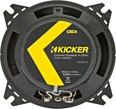 مكبر صوت للسيارة KICKER CS Series CSC4 مقاس 4 بوصات مع مكبرات صوت، أصفر (عبوتان) (متجدد) in Kuwait