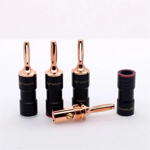 Red Copper Plated Speaker Wire Audio Banana Connector 4pc in Saudi Arabia