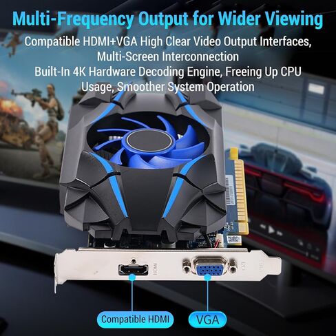 بطاقة رسومات Docooler GeForce GT 1030 2GB GDDR5 64 بت منخفضة المستوى بطاقة رسومات قوية للألعاب للكمبيوتر الشخصي in Saudi Arabia
