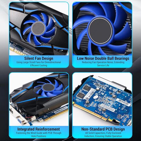 بطاقة رسومات Docooler GeForce GT 1030 2GB GDDR5 64 بت منخفضة المستوى بطاقة رسومات قوية للألعاب للكمبيوتر الشخصي in Saudi Arabia