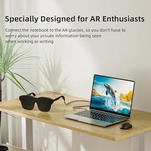 كابل نظارات AR بطول 2 متر/6.6 قدم USB إلى USB-C، محول شاحن نظارات ذكي AR محمول من النوع C كابل بيانات لمشاهدة الأفلام ولعب الألعاب لـ Xreal Rokid RayNeo Viture AR in Kuwait