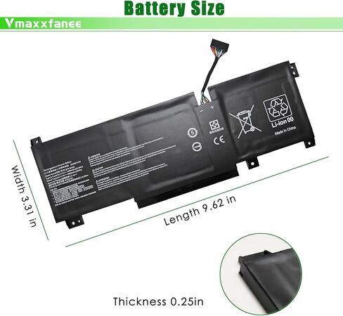 استبدال بطارية الكمبيوتر المحمول 53.5Wh BTY-M492 لجهاز MSI Katana GF66 12UX Pulse GL66 GL76 12UX GL66 11UEK-016AU 11UDK-216TH GL76 11UEK 11UCK-007BE 11UEK-038XES 11UDK-022TW Sword 15 A11UE 11.4 فولت in Kuwait