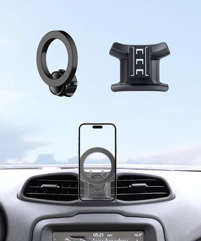 حامل هاتف السيارة لملحقات Jeep Renegade 2015-2023، حامل هاتف يدور 360 درجة متوافق مع MagSafe، حامل الهاتف الخلوي لا يؤثر على فتحة الهواء in Saudi Arabia