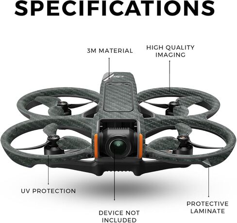 Carbon Fiber Drone Skin Compatible with DJI Avata 2 (2024) - Green Stone - Premium 3M Vinyl Protective Wrap Decal Cover - Easy to Apply | Crafted in The USA by MightySkins in Saudi Arabia