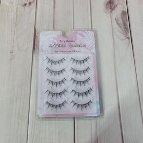 Vrythona Artificial eyelashes – 5-Pack Natural Look Fake Lashes for All-Day Wear – Reusable and Easy to Apply in Saudi Arabia