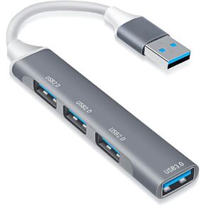 موزع USB بـ 4 منافذ USB Hub، موزع بيانات USB نحيف للغاية، وصلات محور USB صغيرة محمولة من سبائك الألومنيوم تنطبق على أجهزة الكمبيوتر المحمول، MacBook، Mac Mini/Pro، Surface، الكمبيوتر المحمول، PS4، محرك فلاش، محرك الأقراص الصلبة المحمول in Kuwait