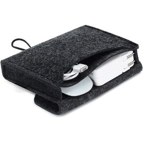 Portable Felt Storage Bag, Electronics Accessories Protective Case Pouch for Cellphone, Cables, Portable External Hard Drive (Iight Grey) in Saudi Arabia