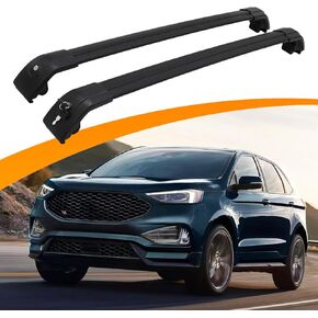 العارضة Snailfly تناسب Ford Edge 2015-2024 حامل سقفي أسود قضيب متقاطع قابل للتعديل وقابل للقفل in Kuwait