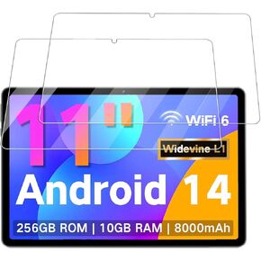 Screen Protector for JUNYANG Q16W Android Tablet 11 Inch, Anti-Scratch 9H Tempered Glass Film Easy to Install, No Bubble, 2-Pack in Kuwait