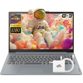 كمبيوتر محمول Lenovo IdeaPad Slim 3 مقاس 15.6 بوصة بشاشة لمس FHD، AMD Ryzen 7 5825U (8-Core حتى 4.50 جيجاهرتز)، ذاكرة وصول عشوائي 16 جيجابايت 1 تيرابايت SSD، Wi-Fi 6، كاميرا ويب للخصوصية، لوحة مفاتيح رقمية، Win 11، مع ملحق، للأعمال والألعاب in Kuwait