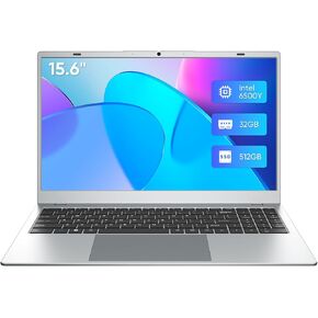 Laptop, 32GB RAM 512GB SSD Laptops Computer, 6500Y Processor (Beats N5095 up to 3.4GHz), 15.6" FHD IPS Display Win11 Laptop PC for Student and Business, WiFi 5, BT 5.0, Sliver in Saudi Arabia