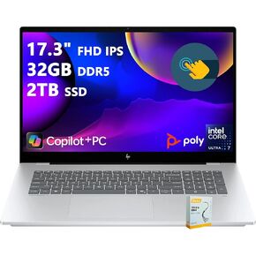 HP OmniBook 7 (Next Gen Envy 17) AI Laptop (17.3" FHD Touchscreen, Intel Core Ultra 7 256V, 16GB DDR5, 1TB SSD, ARC 140V GPU (16GB)), Copilot+ PC for Business, Designer, 5MP IR Webcam, Win 11 Pro in Kuwait