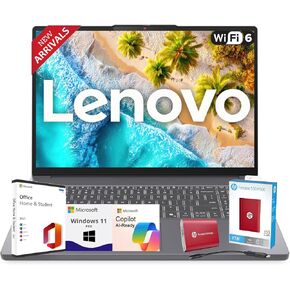 Lenovo Newly Designed 15" Business Laptop(2025/2026 Edition) with Microsoft Office, Intel Core i7-13620H, 40GB RAM, 1TB SSD(External 1TB SSD), Ultra Quiet Design, WiFi 6, Windows 11 Pro-WOWPC in Kuwait