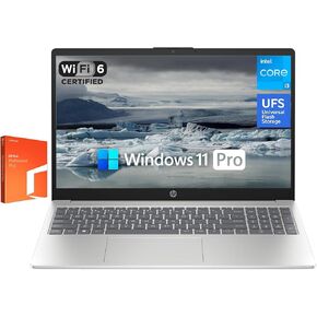 HP 15.6" HD Student and Business Laptop, 8-Cores Intel Core i3 Processor, 16GB RAM, 1TB UFS, Wi-Fi 6, Microsoft Office, Win11 Pro in Kuwait