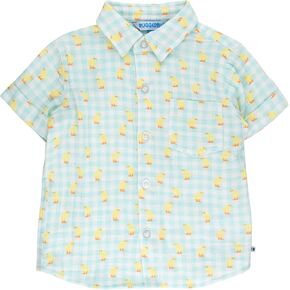 RUGGEDBUTTS Toddler Boys Button Down - Shirt with Button Tabs | 100% Cotton, Long Sleeve, Classic Fit, Solid Design, Casual Wear, Machine Wash Cold, Tumble Dry Low, Sports Theme in Kuwait