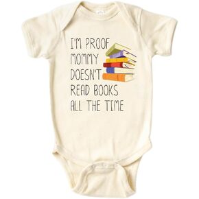 تيشيرت للأطفال Baby Onesie® قراءة كتاب مضحك الأم الطفل ارتداءها الزي حديثي الولادة هدية استحمام الطفل in Kuwait