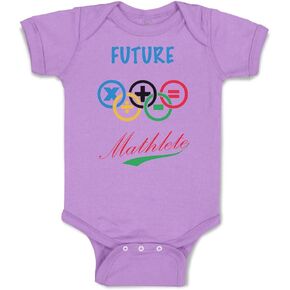 Cute Rascals Baby Bodysuit Future Mathlete Math Geek Funny Funny Boy & Girl Baby Clothes Cotton Lavender Design Only 6 Months in Kuwait