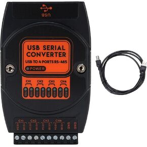 محول Fafeicy USB إلى 4 اتجاهات 485، محول تسلسلي رقمي معزول من الدرجة الصناعية مع تصميم خلفي، لأجهزة RS485 مثل آلات البيع وأجهزة PLC in Kuwait