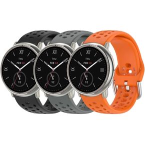 سوار ساعة 20 ملم لفرقة Amazfit Active 2، حزام ساعة رياضي من السيليكون سريع التحرير in Kuwait