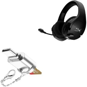 محول BoxWave متوافق مع HyperX Cloud Stinger Core Wireless - قارئ بطاقة Micro SD صغير، قارئ USB من النوع C OTG سلسلة مفاتيح محول USB3.0 - فضي معدني in Kuwait