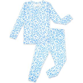 moimoln Baby Toddler Pajama Set Snug-Fit Cotton Modal Sleepwear, Leopard, Check & Solid Mix (6M-8Y, 1/2 Pack) in Kuwait