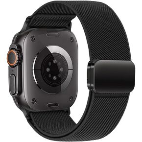 Stretchy Nylon Loop with Magnetic Clasp Compatible with Apple Watch Band Ultra 2 Band 49mm 46mm 45mm 44mm 42mm 41mm 40mm 38mm Elastic Straps for iWatch Bands in Saudi Arabia