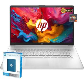HP 2024 New 17 inch Laptop, AMD Ryzen 5 5500U 6-Cores Processor(Beat i7-1250U), 17" FHD (1080p) IPS Display, 32GB RAM, 1TB SSD, Fingerprint Reader, Windows 11 Pro, w/WOWPC Recovery USB in Kuwait