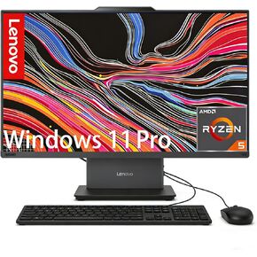 Lenovo ThinkCentre Neo 55a 24" Business All-in-One Desktop | 100Hz IPS FHD Non-Glare Display | AMD Ryzen 5 4.9GHz | 16GB DDR5 RAM, 512GB PCIe SSD | 5MP IR Cam | WiFi 6, Luna Grey in Kuwait