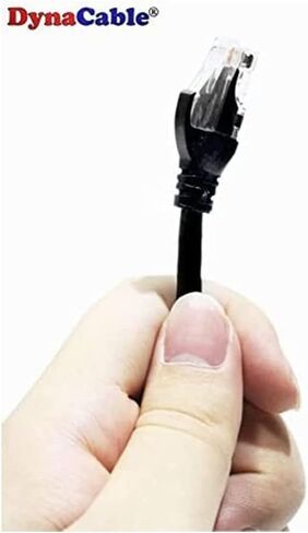 1 سلك تصحيح Cat6 Ethernet - مدرج في قائمة UL، كابل نحاسي صلب لشبكة LAN بموصلات 24AWG RJ45، أقصى سرعة 10 جيجابت في الثانية مثالية لوحدات تحكم ألعاب PS5 Xbox Nintendo Switch | 2 قدم/أسود (5 عبوات) in Kuwait