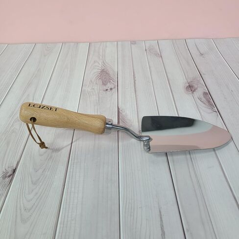 LCJZSET Gardening tools, namely, spades – Stainless steel shovel with wooden handle and hanging loop keeps your gardening tools organized. in Kuwait
