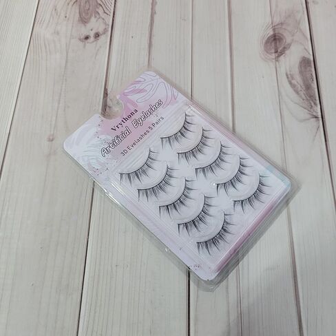 Vrythona Artificial eyelashes – 5-Pack Natural Look Fake Lashes for All-Day Wear – Reusable and Easy to Apply in Saudi Arabia