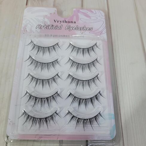 Vrythona Artificial eyelashes – 5-Pack Natural Look Fake Lashes for All-Day Wear – Reusable and Easy to Apply in Saudi Arabia