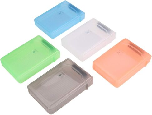 Hard Drive Disk Protective Box 5 Pack 3.5 Inch Hard Drive Storage Case Portable Plastic Protective Box Anti-Shock Mixed Colors in Saudi Arabia