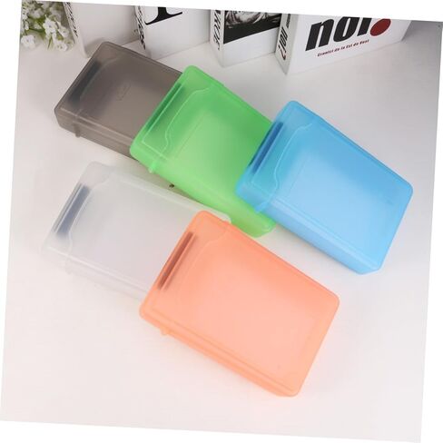 Hard Drive Disk Protective Box 5 Pack 3.5 Inch Hard Drive Storage Case Portable Plastic Protective Box Anti-Shock Mixed Colors in Saudi Arabia
