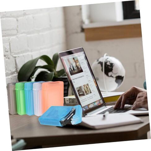 Hard Drive Disk Protective Box 5 Pack 3.5 Inch Hard Drive Storage Case Portable Plastic Protective Box Anti-Shock Mixed Colors in Saudi Arabia