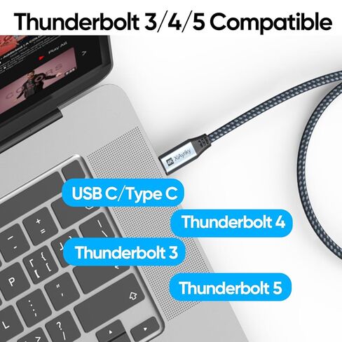 USB C Data Charging Monitor Video Cable 6ft, 4K@144Hz Video/20Gbps Data Transfer /240W Power Charging Type C Cord, USBC 3.2 Gen 2 for Camera,SSD,Portable Monitor,Carplay,Laptop and More in Saudi Arabia