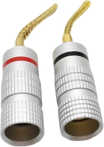 Copper Banana Connector for Audio Speaker Wire Cable 12PCS/Lot Gold Plated Speaker Plugs Audio Connector in Saudi Arabia