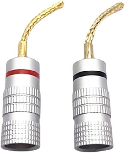 Copper Banana Connector for Audio Speaker Wire Cable 12PCS/Lot Gold Plated Speaker Plugs Audio Connector in Saudi Arabia