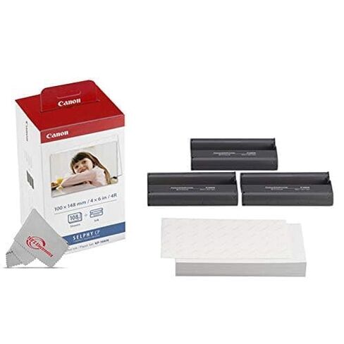 Canon KP-108IN Color ahPJNL Ink and 4 x 6 Paper Set, 108 Count (Pack of 3) in Saudi Arabia