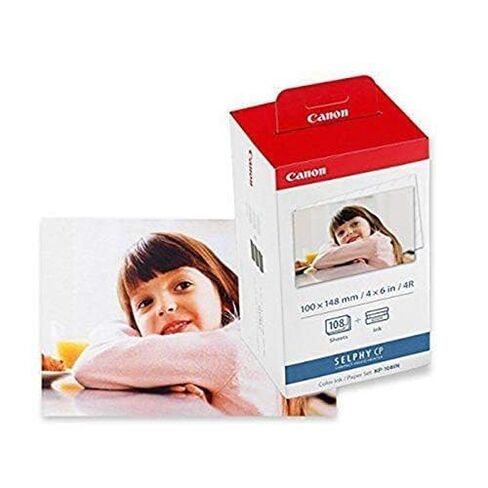 Canon KP-108IN Color ahPJNL Ink and 4 x 6 Paper Set, 108 Count (Pack of 3) in Saudi Arabia