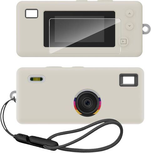 حافظة من السيليكون لسلسلة مفاتيح Kodak CHARMERA الرقمية مع واقي شاشة وحبل لملحقات سلسلة مفاتيح Kodak CHARMERA - (شفاف) in Saudi Arabia