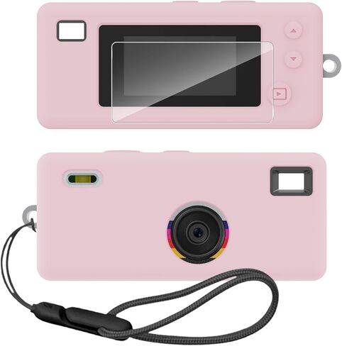 حافظة من السيليكون لسلسلة مفاتيح Kodak CHARMERA الرقمية مع واقي شاشة وحبل لملحقات سلسلة مفاتيح Kodak CHARMERA - (شفاف) in Saudi Arabia
