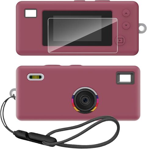 حافظة من السيليكون لسلسلة مفاتيح Kodak CHARMERA الرقمية مع واقي شاشة وحبل لملحقات سلسلة مفاتيح Kodak CHARMERA - (شفاف) in Saudi Arabia