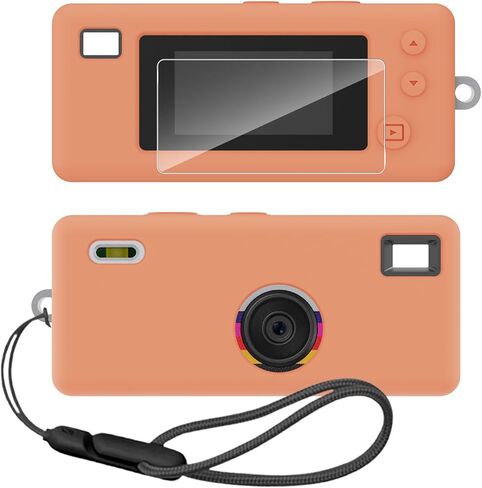 حافظة من السيليكون لسلسلة مفاتيح Kodak CHARMERA الرقمية مع واقي شاشة وحبل لملحقات سلسلة مفاتيح Kodak CHARMERA - (شفاف) in Saudi Arabia