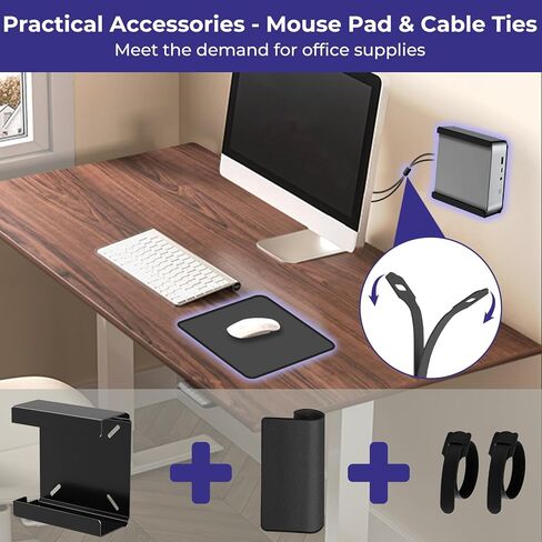 Metal Mini PC VESA Mount for Beelink SER5 Pro, EQi12, SER5 MAX, SER8, SER9 Pro, SER9, SER8 Pro, SER6, EQR6, EQR5, SEi13 Pro, SEi14, Vesa/Wall/Under Desk, Mount for Beelink, with Mounse Pad in Kuwait