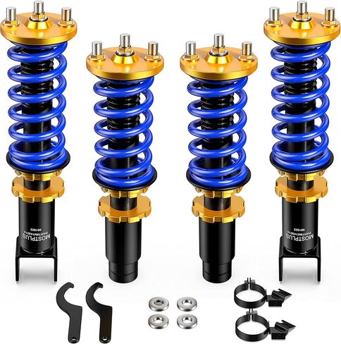 Mordplus Coilovers Struts متوافقة مع E90 E100 E110 AE92 AE101 AE111 1988-1999 TOYOTA COROLLA التعليق القابل للتعديل مع الدعامات الصدمة (مجموعة من 4) in Saudi Arabia